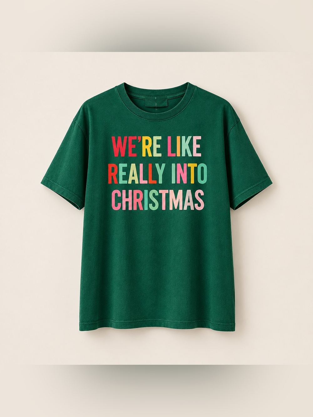 We ‘re Like Really Into Christmas 4X Mighty Fine Graphic Cotton Polyester Tee